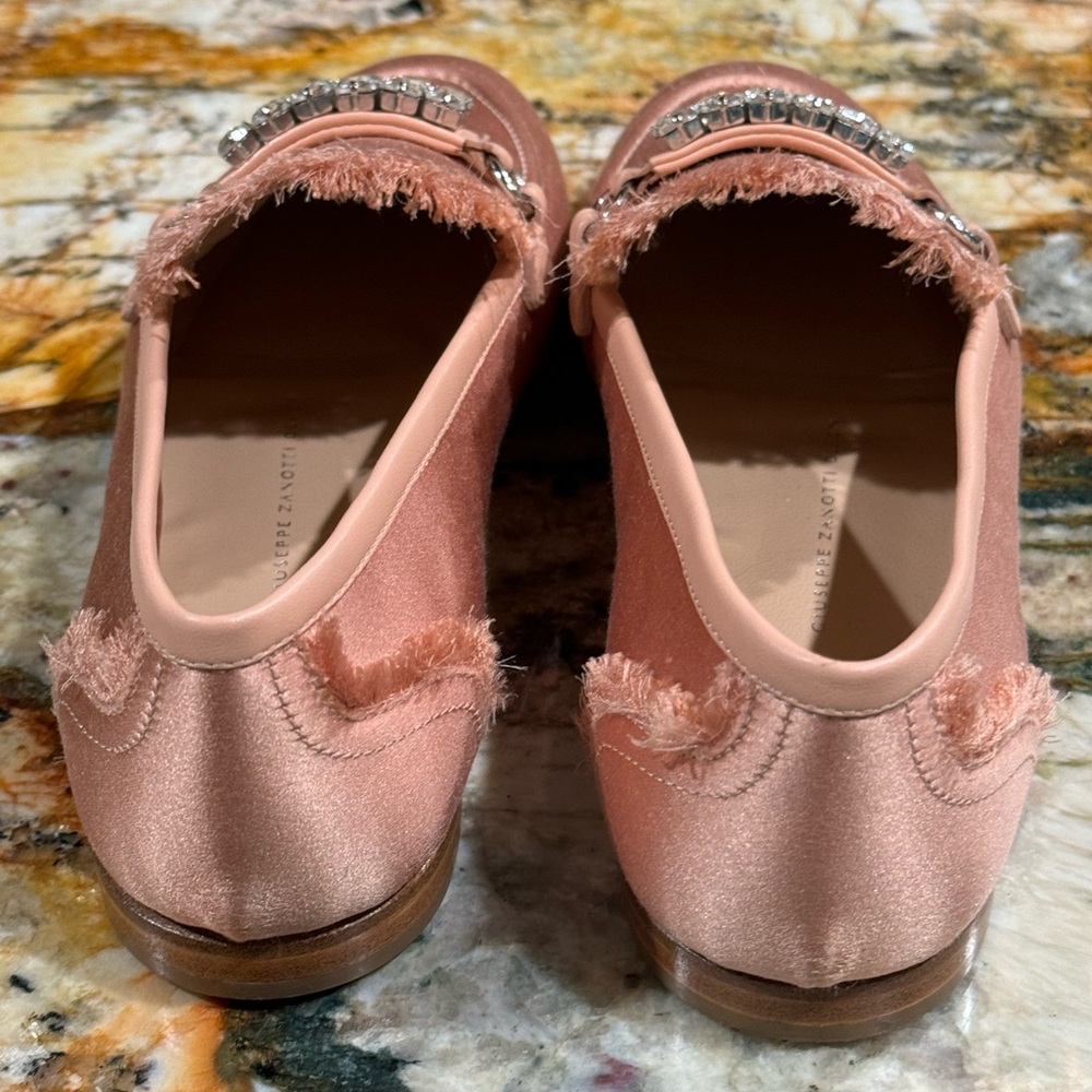 Giuseppe Zanotti Blush Pink NIB Slipper Flats ➡️SEE Size Notes $950 Raso Salmone - Picture 10 of 16